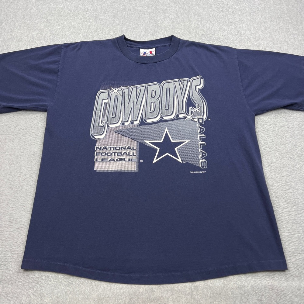 VTG Dallas Cowboys Logo Athletic Shirt Mens XL Blue Graphic 1993 NFL USA Made